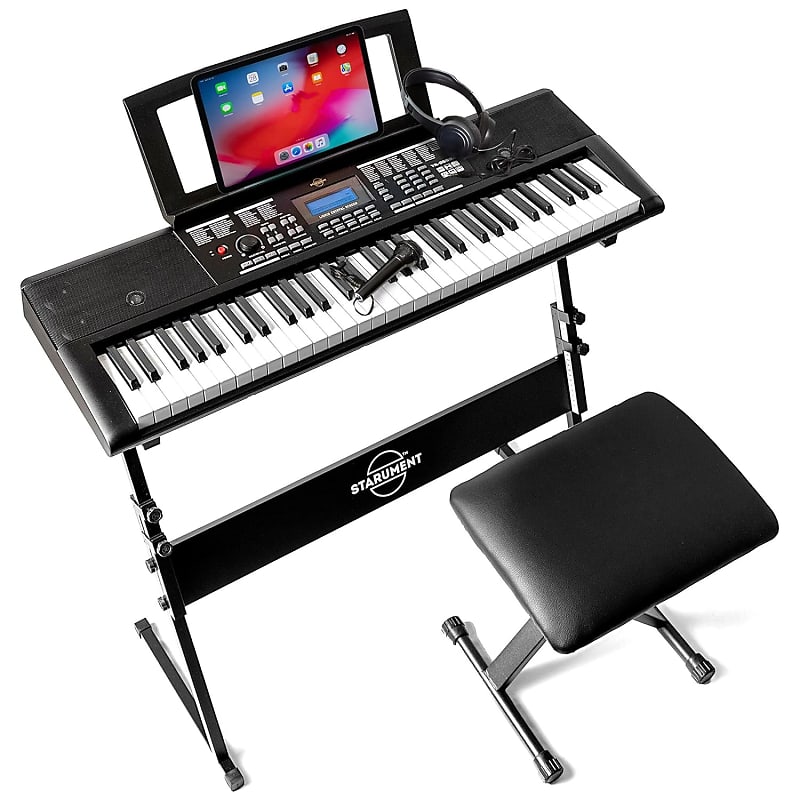 Alesis Melody 61 Key Keyboard Piano for Beginners with Speakers, Stand,  Bench, Headphones, Microphone, Sheet Music Stand, 300 Sounds and Music  Lessons : Musical Instruments 