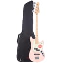 Fender Player Mustang Bass PJ MN Shell Pink w/3-Ply Mint Pickguard and Gig Bag Bundle (CME Exclusive)