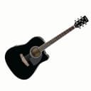 Ibanez PF15ECE-BK Acoustic/Electric Cutaway Dreadnaught Guitar 2021 Gloss Black