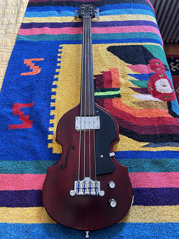 Epiphone EB1 fretless violin bass 90s Natural Reverb