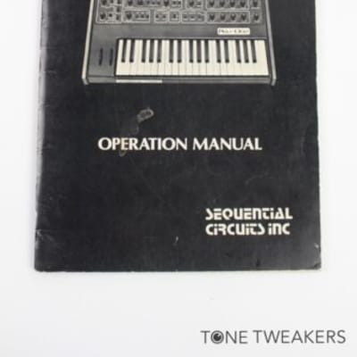SEQUENTIAL CIRCUITS PRO-ONE OPERATION MANUAL synthesizer VINTAGE SYNTH DEALER