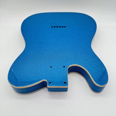HooDoo Telecaster Thinline Double-Bound Sparkle Blue Body Alder Super Light HTB4139 image 7