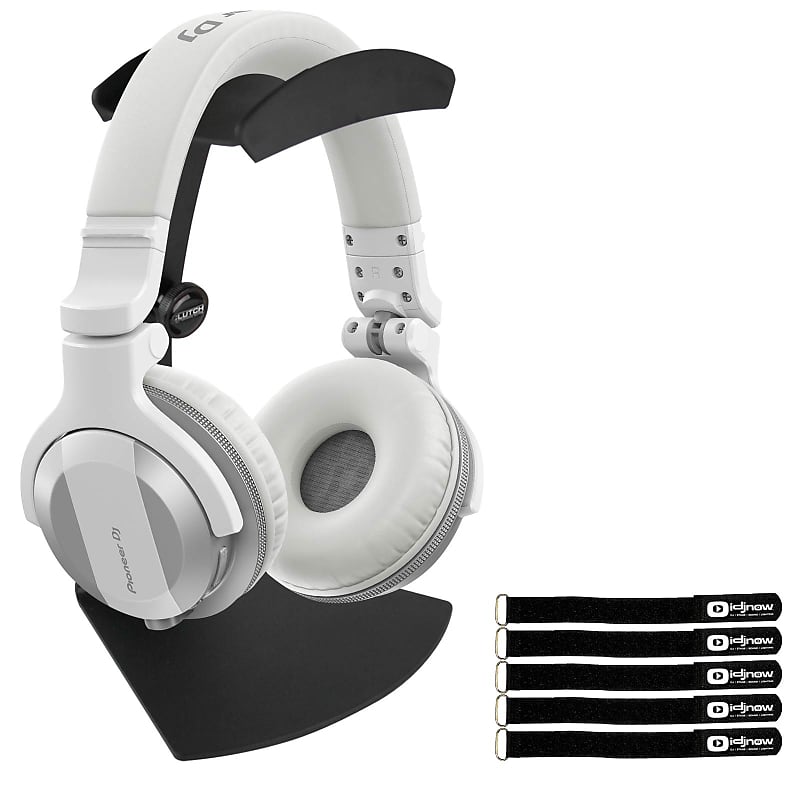 Pioneer HDJ-CUE1BT Bluetooth Wireless DJ Headphones in Matte White w Desk  Stand