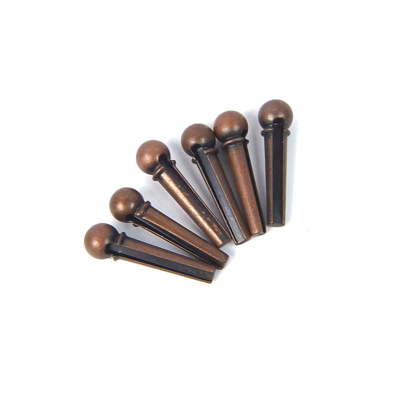 Quality Slotted Metal Acoustic Guitar Bridge Pins, Reverb