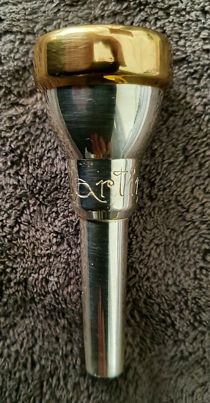 MARTIN 7 cornet mouthpiece, silver and gold 24K plated image 1