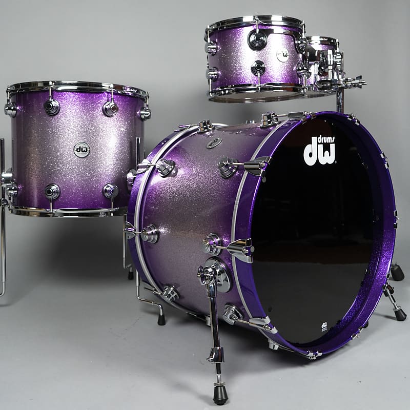 DW Collector's 4pc Maple SSC Kit - Stainless Steel Lacquer 12/14/16/24  (1267668)