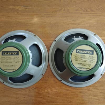 NOW SHIPPING!!! (2) 16 Ohm Celestion Greenbacks Made in England 2003 Matched Pair for sale