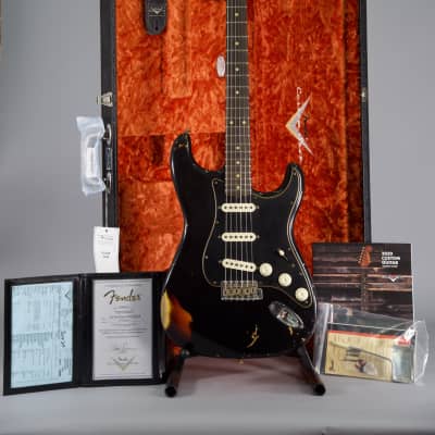 Fender stratocaster Limited Dual Mag II  2020 Relic Aged Black Over 3Color Sunburst image 10