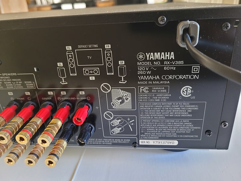 YAMAHA RX-V385 5.1-Channel 4K Ultra HD AV Receiver with | Reverb