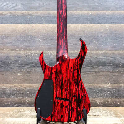 Guerilla Guitars M-SR7HSM Plasma Drip Multi-Scale Electric Guitar w/Case #299 image 3