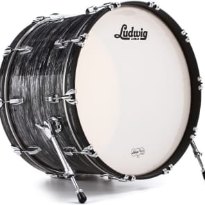 Ludwig Classic Maple Bass Drum - 14 x 24 inch - Vintage Black Oyster Pearl image 1
