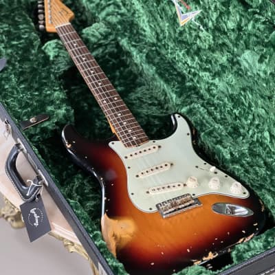 Fender Custom Shop Stratocaster '62 - Limited Namm 2007 Heavy Relic Sunburst image 10