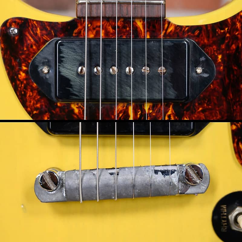 Burny Les Paul Junior FTV-90 Yellow 1973 w/HSC | Reverb