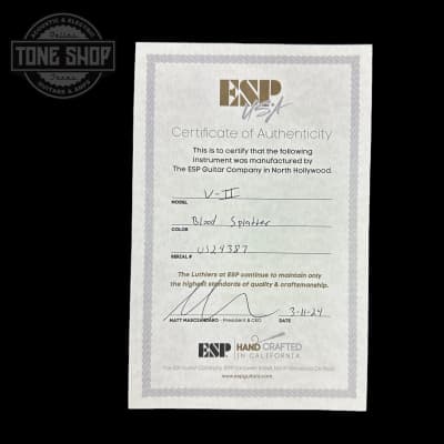 ESP USA V-II NT Blood Splatter w/case image 10