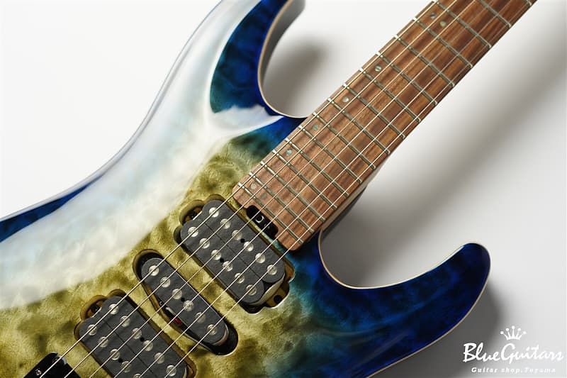 Schecter CT-3-24-QM-VTR Chacoal Blue Burst | Reverb