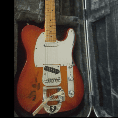 Fender Telecaster Bigsby Custom Electric Guitar Cherry Stain Roadrunner HSC NOCASTER Tele image 2
