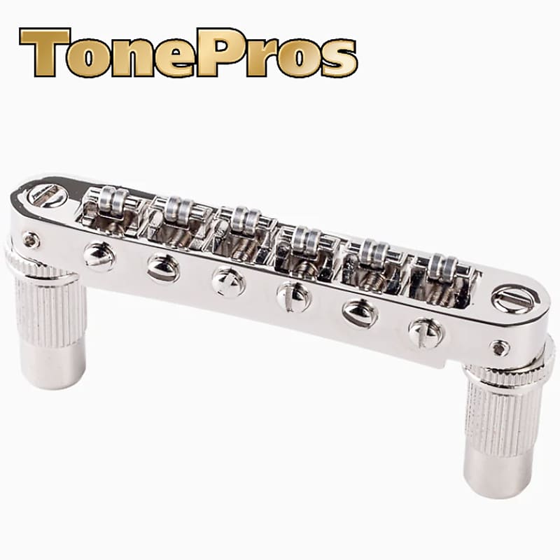 NEW Tonepros TPFR Roller Saddles, METRIC Tuneomatic - NICKEL image 1