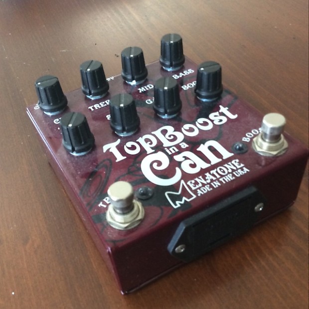 Menatone Top Boost In A Can vox AC30 type pedal Rare 8 knob