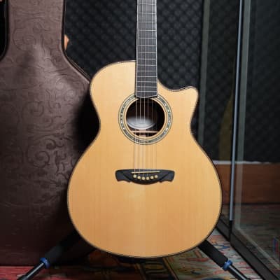 Hsienmo Autumn Germany Spruce + Wild Indian Rosewood Full Solid Acoustic Guitar for sale