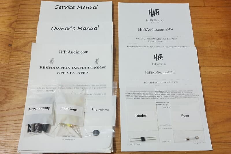 Fisher 500 restoration kit filter capacitor repair rebuild fix