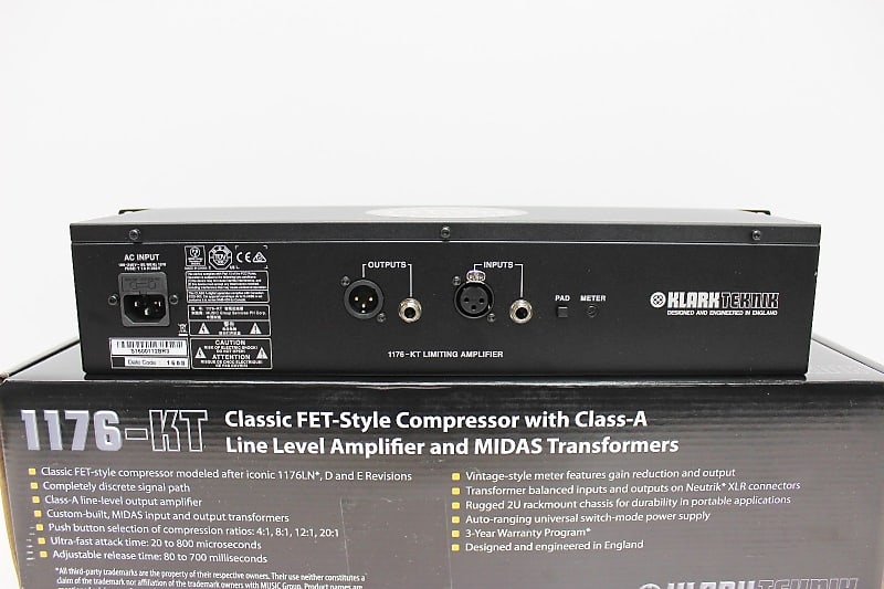 KLARK TEKNIK 1176-KT　コンプレッサー Klark Teknik 1176-KT Classic FET-style Compressor | Sweetwater