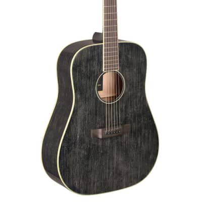 James Neligan Yak-D Solid Mahogany Top Acoustic Guitar, Black for sale