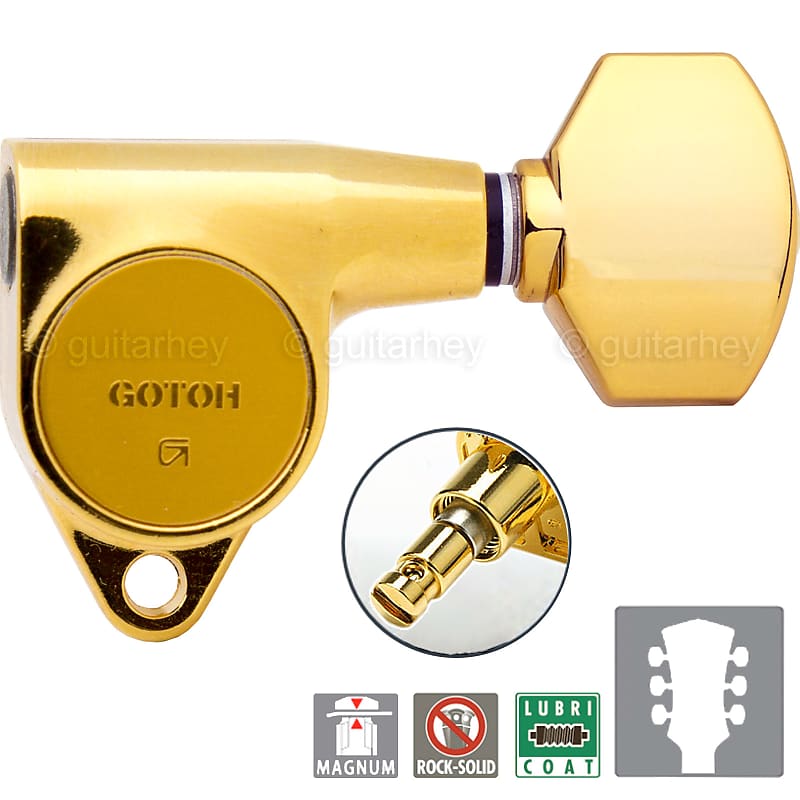 Gotoh SG301-07 MG Magnum Locking L3+R3 Set w/ screws SMALL Buttons 3x3 -  GOLD