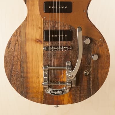 Strack Guitars Double Cutaway  Rustic Reclaimed Handmade Custom Les Paul Jr. image 6