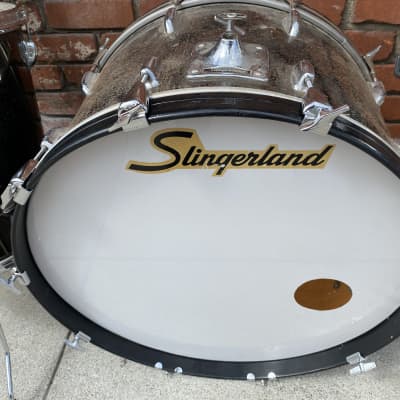 Slingerland Mirror Black Chrome 24” Bass Drum 1970s Vintage image 2