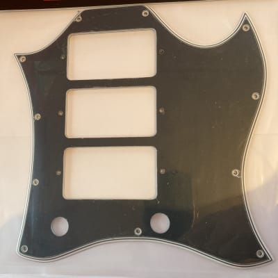 5 ply Wide Bevel Black/White Pickguard for Gibson SG Custom 3 Pickup Made In USA by WD image 5