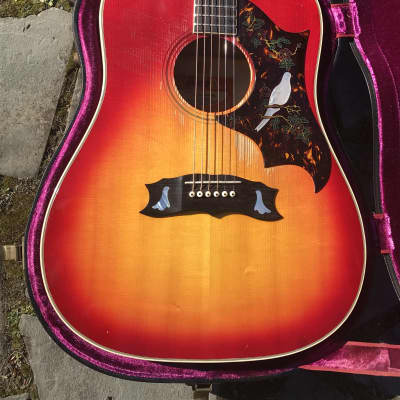 1974 Gibson Dove  Cherry Sunburst image 1