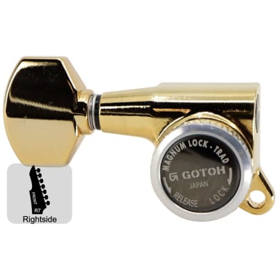 GOTOH SG381-07-MGT Locking Tuners w/ Small Knobs - Chrome - 6R 
