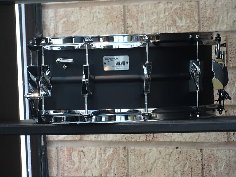 Canopus 6X14 Black Coated Aluminum Alloy Snare Drum - Jet