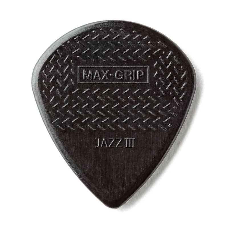 Dunlop Nylon Max-Grip Jazz III Black "Stiffo" Picks 6-Pack image 1