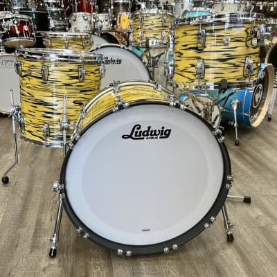 Ludwig Classic Maple Fab 3Pc Shell Pack 13/16/22 (Lemon Oyster) image 2