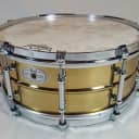 1997 5.5 X 14" Pearl Brass Sensitone Classic, w/ Tube Lugs & Single Flange Hoops, A rare find today!