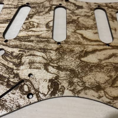 US made spalted wood look laser engraved wood pickguard for Stratocaster image 2