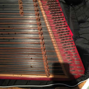 Greek Santouri Contrabass C 1960s Red Reverb