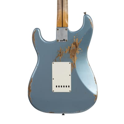 Fender Custom Shop 1957 Stratocaster Heavy Relic, Lark Guitars Custom Run -  Blue Ice Metallic (722) image 5