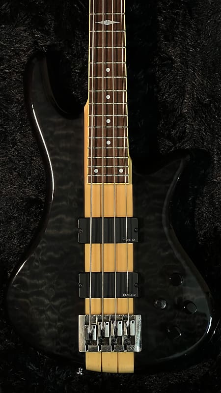 2008 Schecter Stiletto Elite 4-String Bass with EMG’s - Black image 1