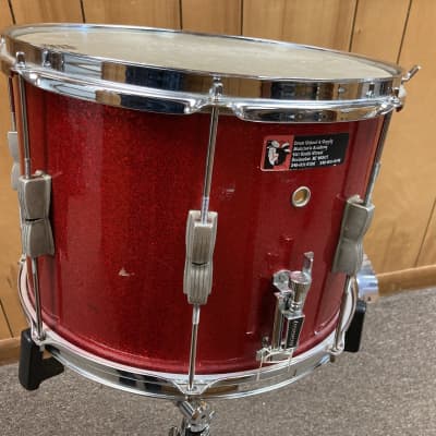 Ludwig 10x14 Marching Snare 196? Red Sparkle image 1