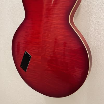 Ventura ES-335 Style  Semi Hollow Flame Maple 3 Piece Maple Neck OHSC 1973-74 - Trans Red image 20