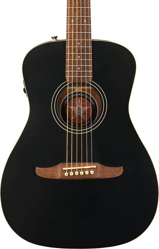 Fender Joe Strummer Campfire Acoustic-Electric Guitar, Matte Black w/ Gig Bag image 1