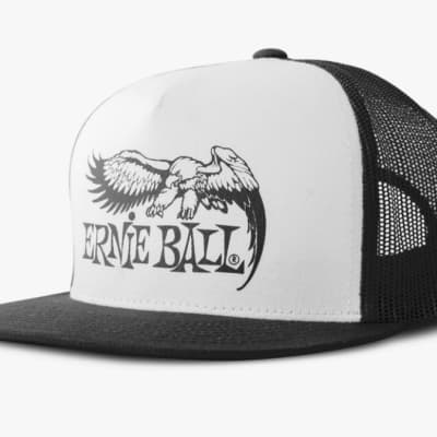 Ernie Ball Regular Slinky 10-46 x 3, Black/White Trucker Hat L/XL and Black Classic Eagle T Shirt XL image 2