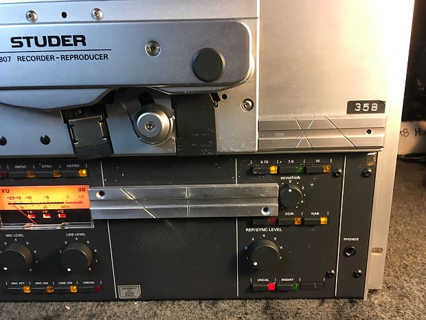 Studer A807 Reel to reel tape recorder. Full track Mono. 1984
