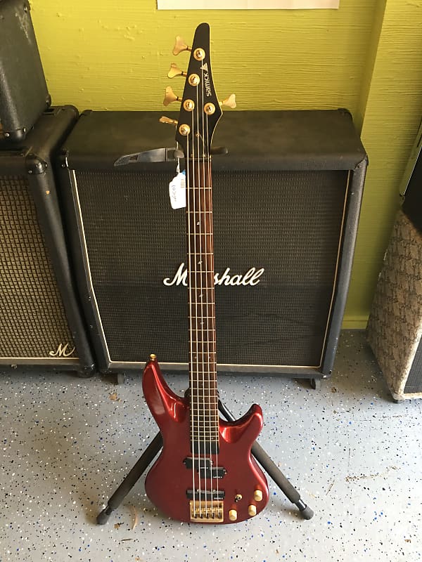 Samick 5 String Active Bass Red Reverb