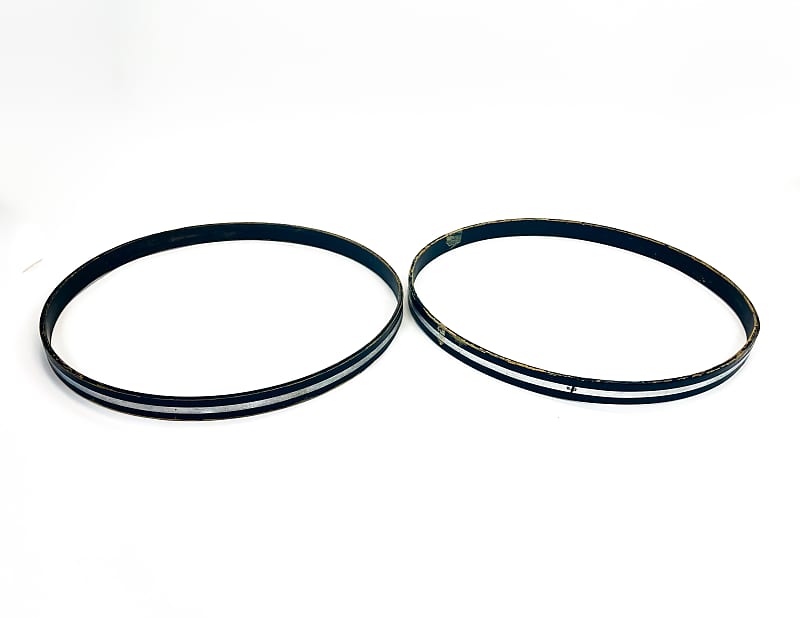 Slingerland 24” Bass Drum Hoops with Chrome Inlay 1970’s Reverb