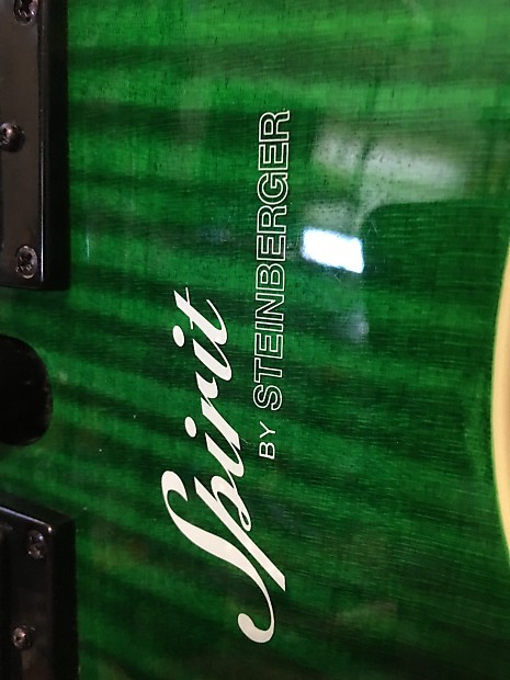 STEINBERGER GU-7R Spirit GUITAR Translucent Green Flame | Reverb