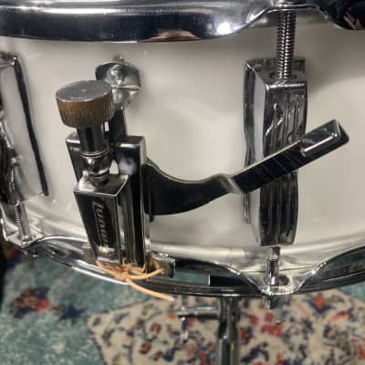 Ludwig 14x5" Vistalite, Blue and Olive Badge, Snare Drum 1976 - White image 11