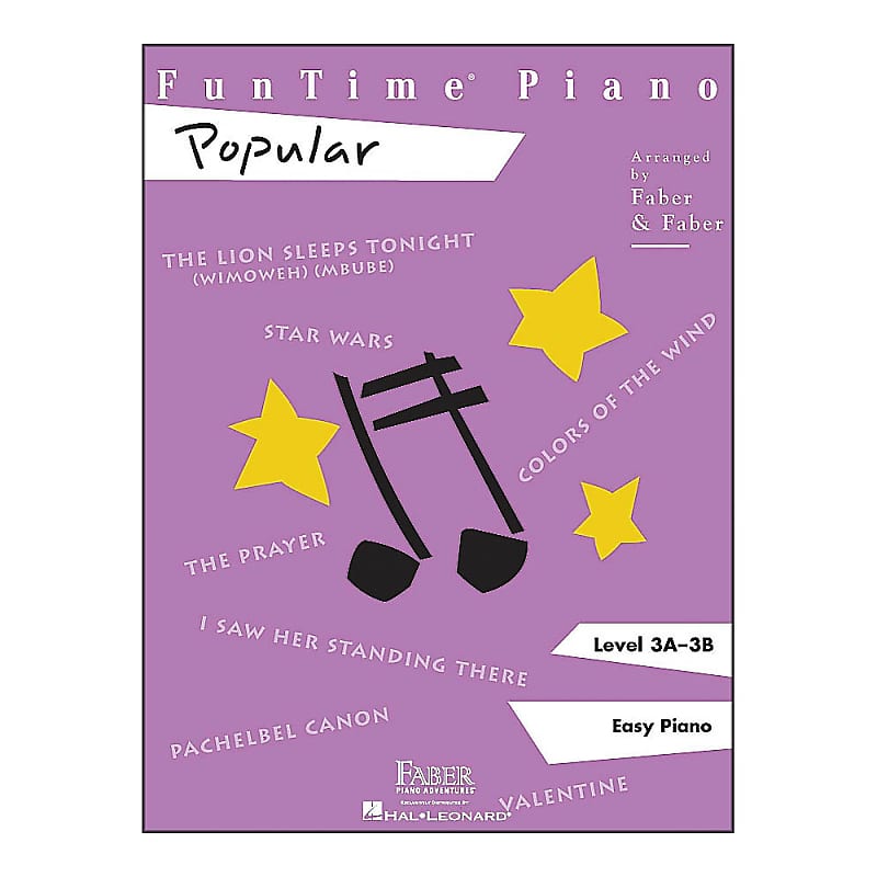 Faber Piano Adventures Funtime Popular Level 3A - 3B Easy | Reverb